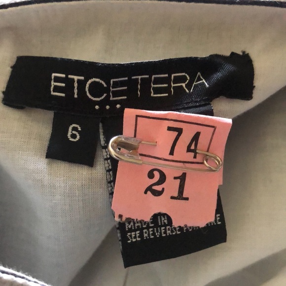 ETCETERA Black & White Embellished Skirt Size 6 - Picture 6 of 7